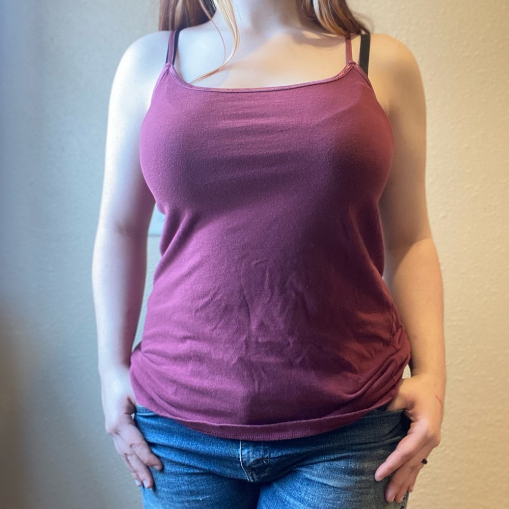 Burgundy tank top
